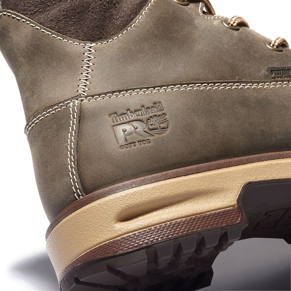 Botas de Trabajo Timberland Mujer Pro® Hightower 6” Soft Toe Marrones - Chile KGE-312409